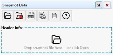 Drop snapshot file here prompt
