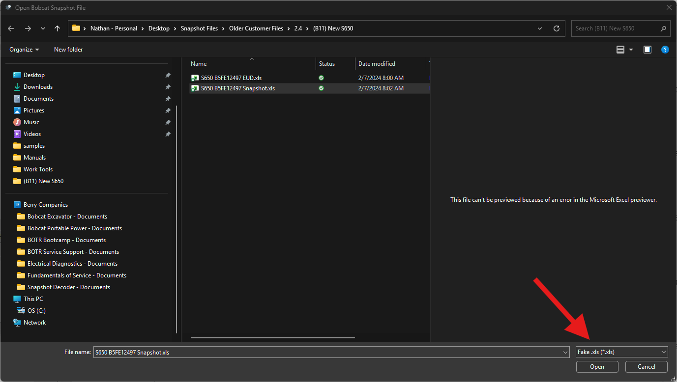 Open dialog file filter